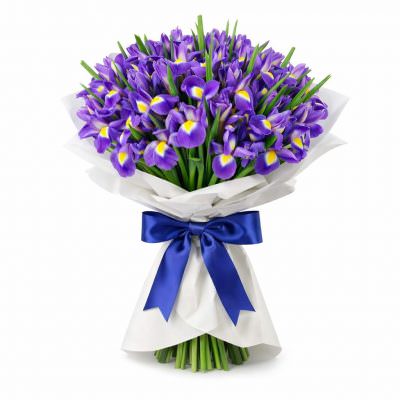 Букет из ирисов «Фиолетовая нежность»