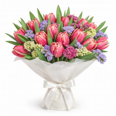 Букет из свежих цветов «Весенняя радость»