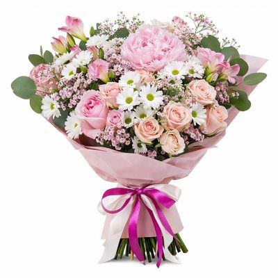 Праздничный букет живых цветов «Сияние Радости»