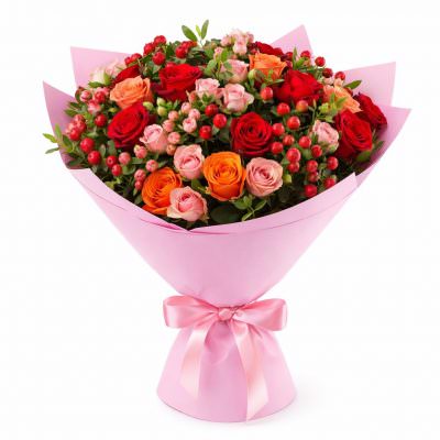 Подарочный цветочный букет «Цветочная радость»