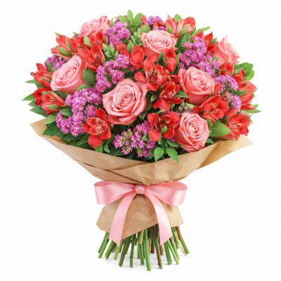 Авторский букет живых цветов «Рассветная мелодия»