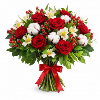 Красивый букет живых цветов «Свежесть Утра»