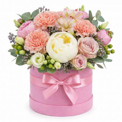 Шикарный букет в коробке «Ласка»