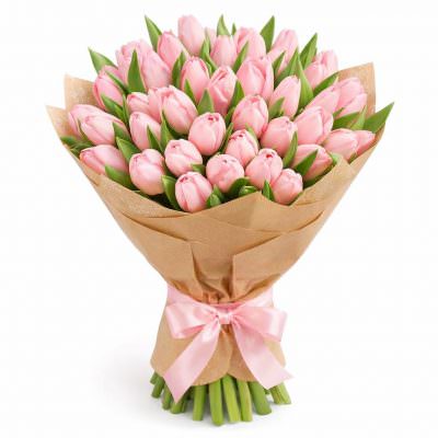 Тюльпаны нежно розовые