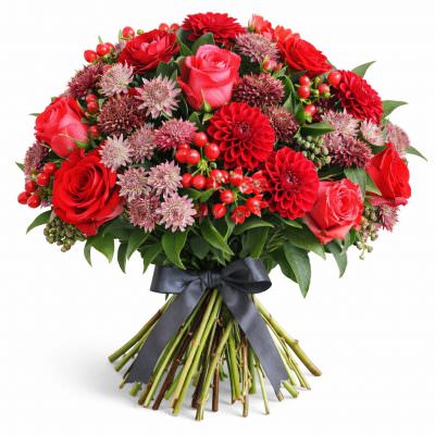 Букет ручной работы «Пламенный блеск»