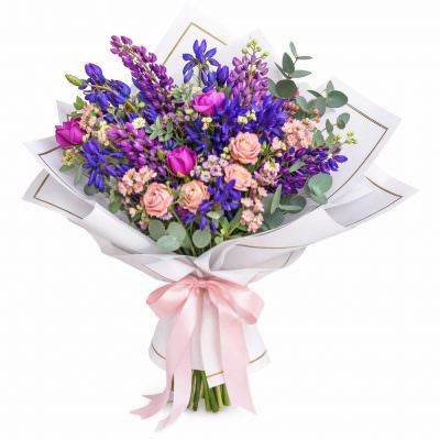 Авторский букет из цветов «Лепестковый фейерверк»