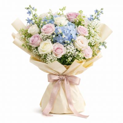 Красивый букет ароматных цветов «Рассветный блеск»