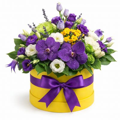 Цветы в коробке «Блеск»