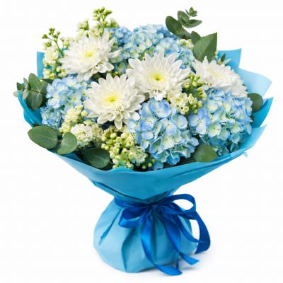 Красивый букет ручной работы «Морская свежесть»