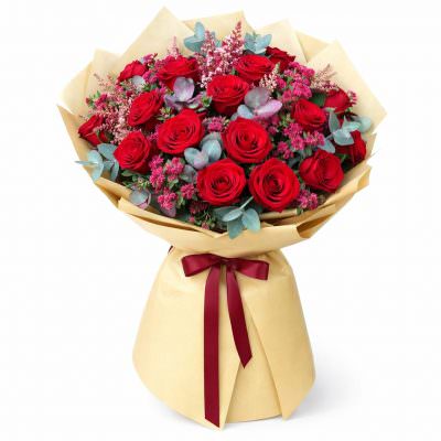 Букет из красных роз «Алый закат»