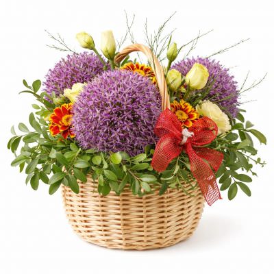 Цветочная композиция в корзине «Чудо»