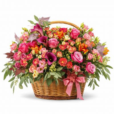 Дизайнерская композиция живых цветов «Цветочный восторг»