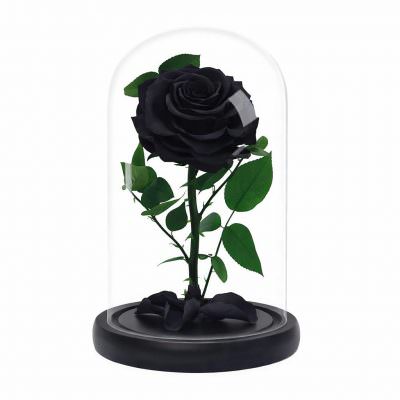 Роза в колбе черная