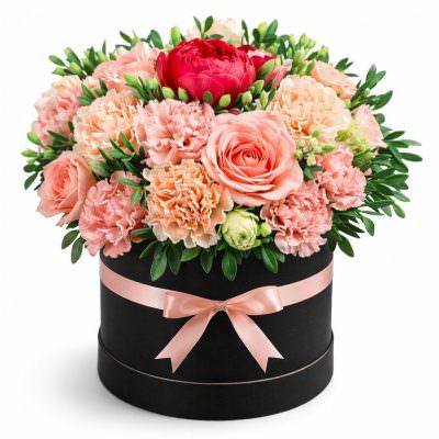 Шляпный букет «Цветочная элегантность»