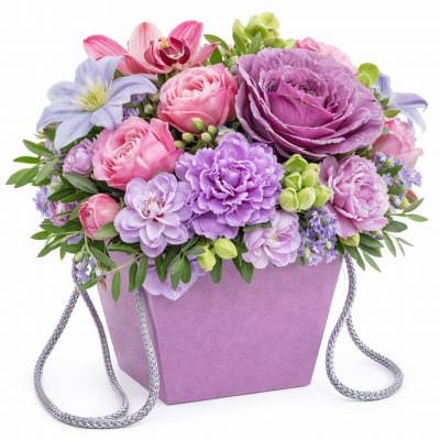Цветы в коробочке «Романтический вихрь»